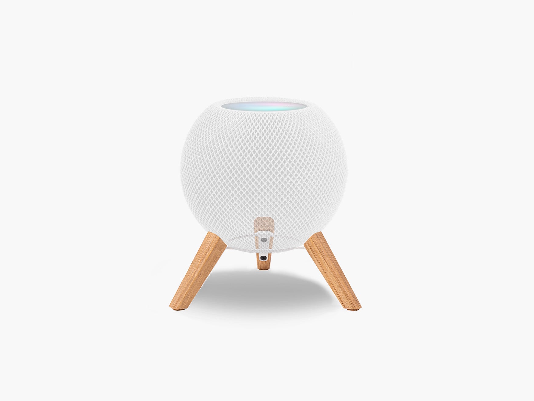 balolo, Eichenholz, Tripod Holzständer für Apple HomePod mini, Ständer aus Holz für HomePod mini, Standfuß für Apple HomePod mini, Tripod wood stand for Apple HomePod mini, Wood stand for HomePod mini, Elegant wood base stand for HomePod mini, oak, #material_Weiss / Eiche