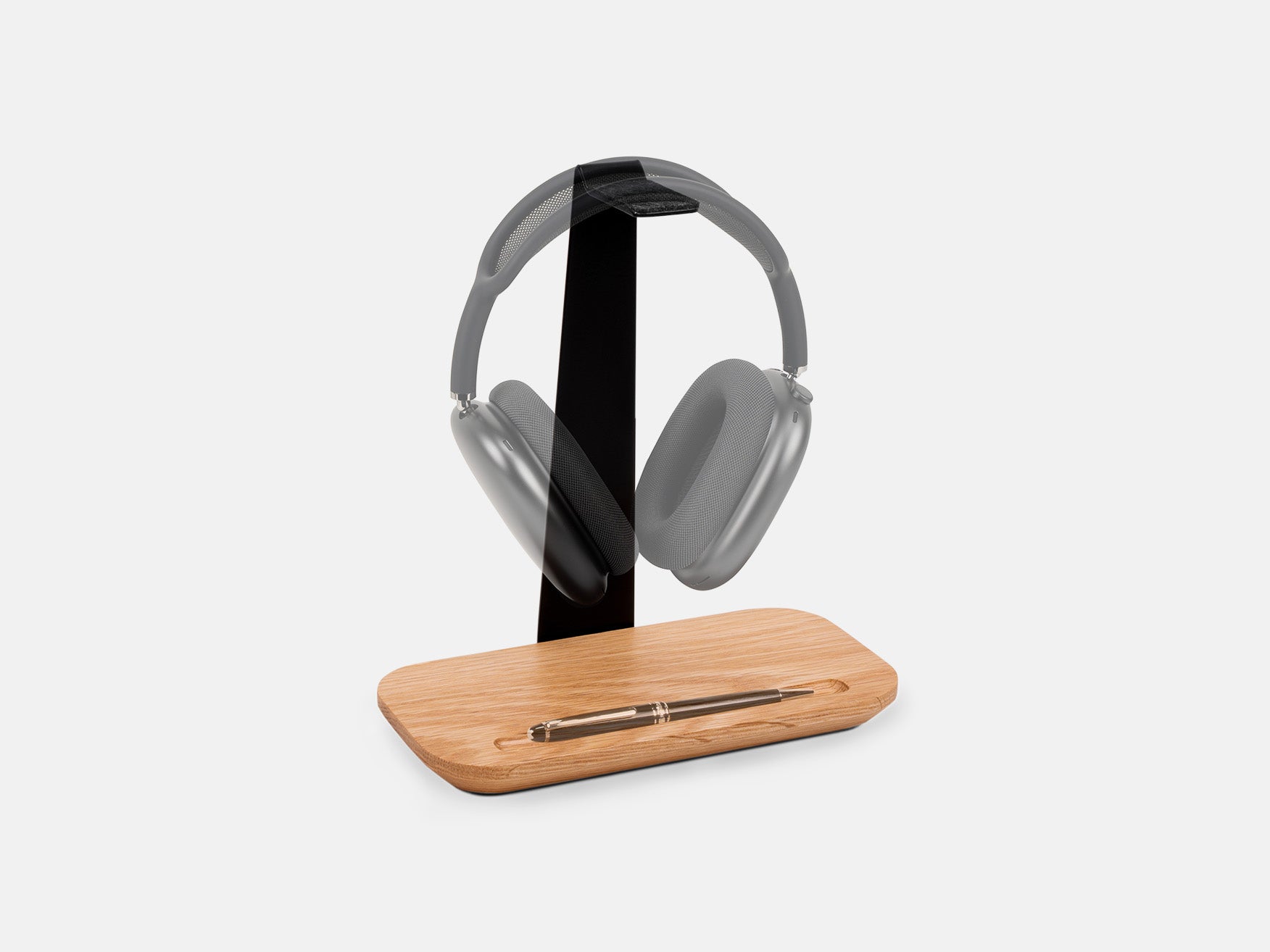 balolo, Kopfhörerhalter Solo, Organizer für Kopfhörer, hochwertiger Kopfhörerhalter, Eichenholz, Kopfhörerständer, headphone stand, headphone organizer, oak, elegant headphone storage, desk organizer, #material_ Eiche