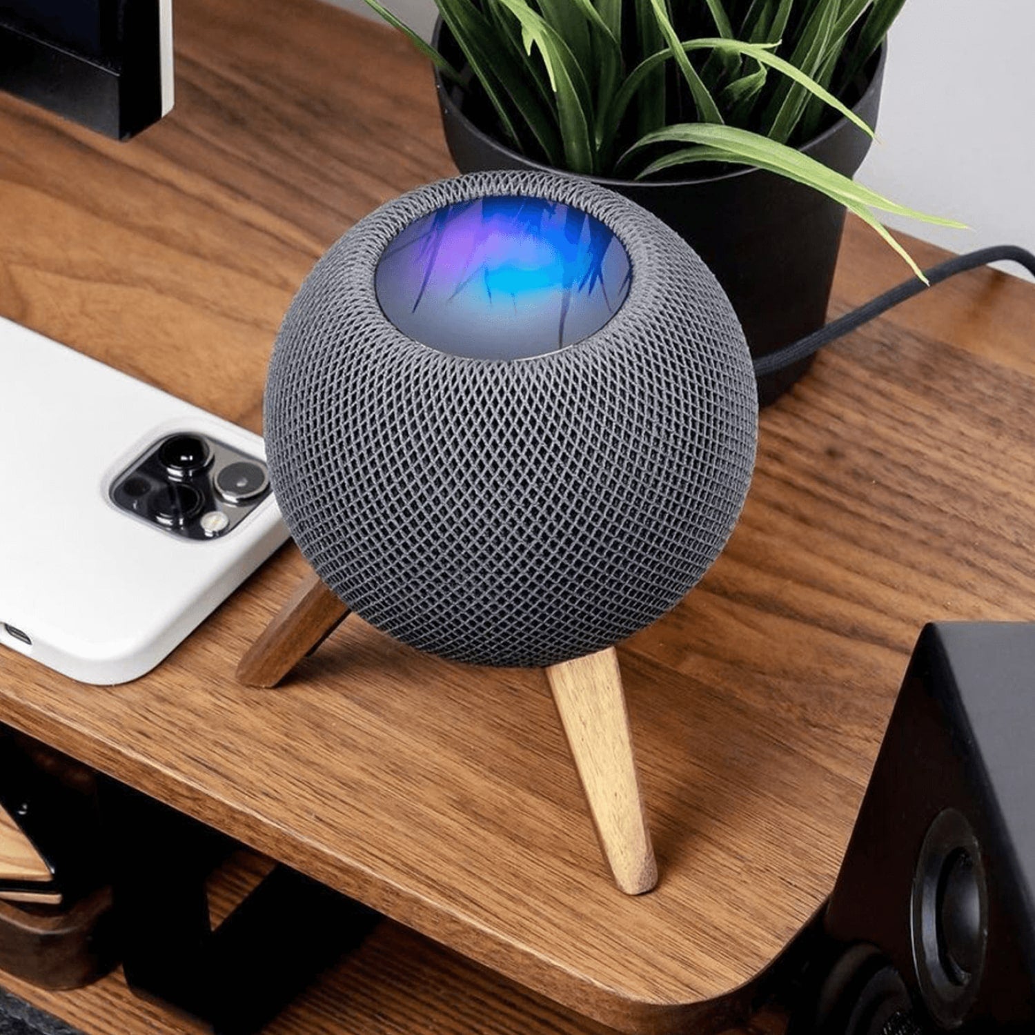 BALOLO, TriPod Mini, TriPod, Apple HomePod, Apple HomePod mini, HomePod, HomePod Stand, HomePod Holder, Apple HomePod Stand, Smart Home accessories, Smart Home Gadgets, Smart Home Setup, Office, Work from home setup